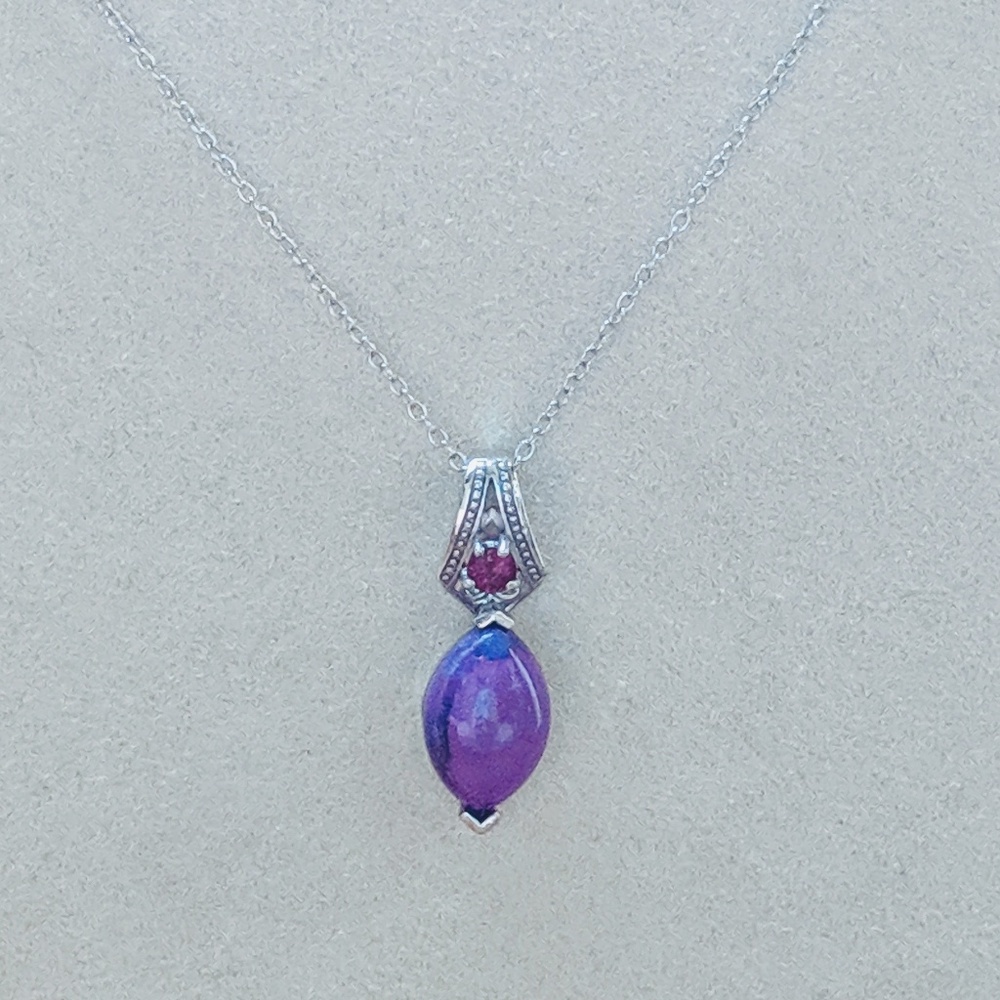 Purple Turquoise and Sterling Silver